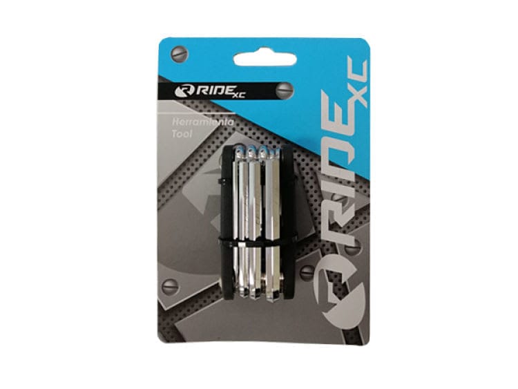 Herramienta Ride Aluminio 10X1. Allen 2/2,5/3/4/5/6/8 Paleta, Cruz Y Llave Torx 25. Taiwan