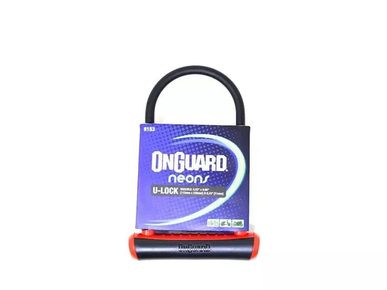 Candado On Guard U-Lock Neon Serie Std Rojo