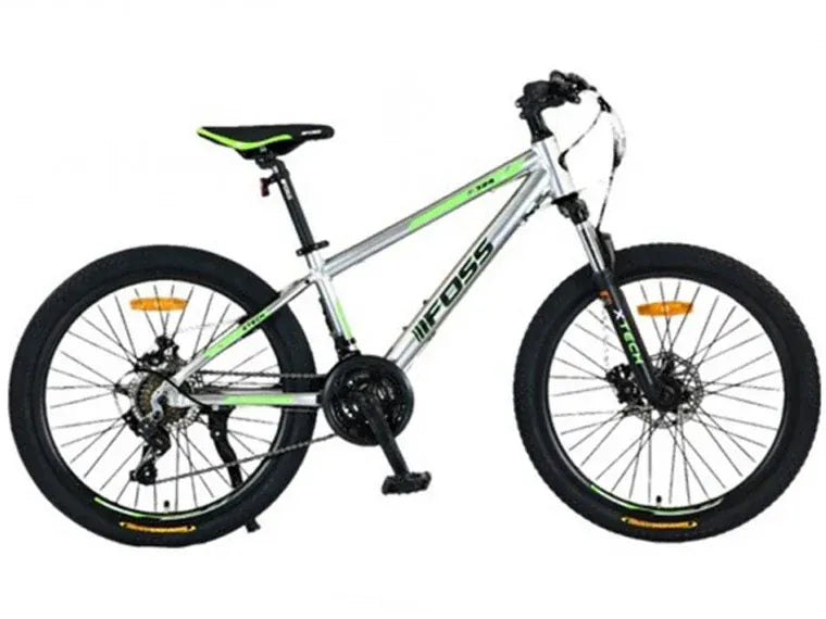 Bicicleta Foss 24 niño C Disco 21 Vel. Gris Verde 24