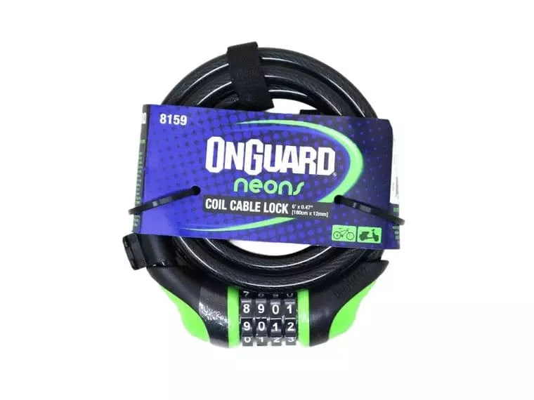 Candado On Guard Espiral Clave Ns 180cm X12mm Verde