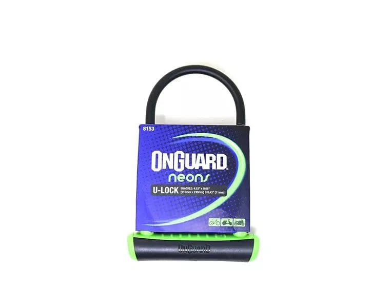 Candado On Guard U-Lock Neon Serie Std Verde
