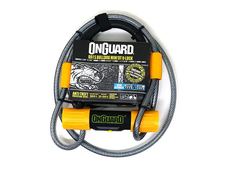 Candado Onguard Llave U-Lock Bulldog Mini Dt 90X140 Mm Amarillo
