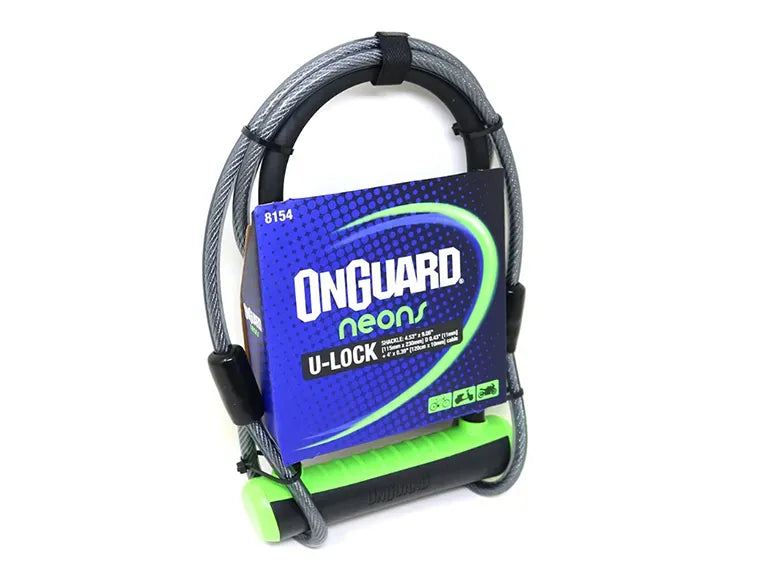 Candado Onguard Llave U-Lock Ns Con Cable 115X230 Mm Verde