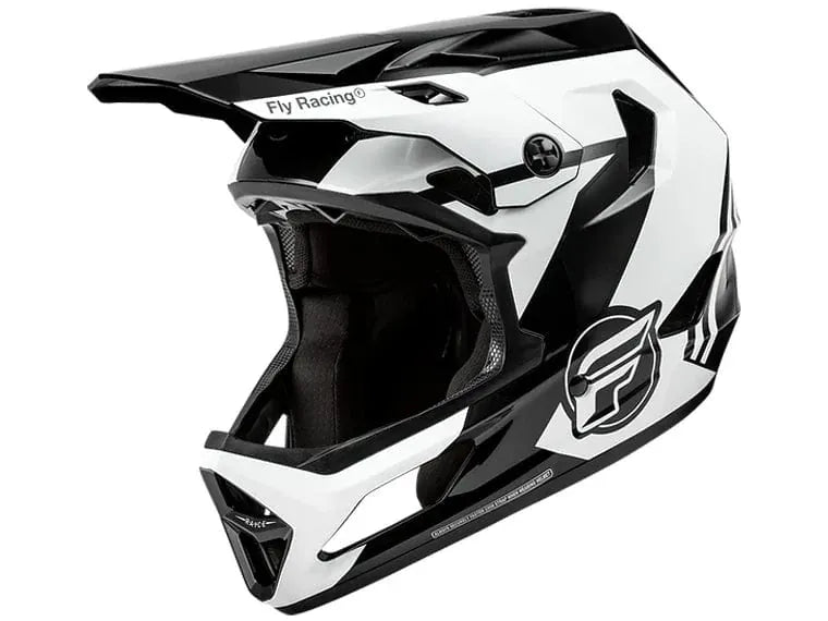 Casco Fly Racing Rayce Negro Blanco Gris Talla M.
