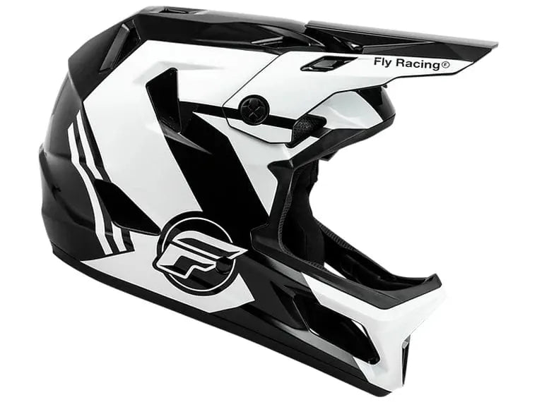 Casco Fly Racing Rayce Negro Blanco Gris Talla M.