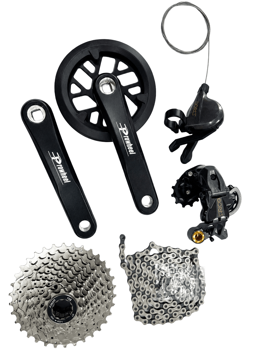 Kit Transmision S-Ride Mod K500 10V Black 11-32T P O 28Tx15