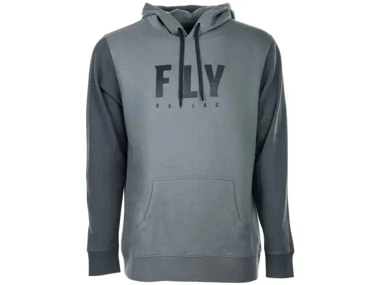 Hoodie Fly Racing Badge Pullover Hoodie Grey
