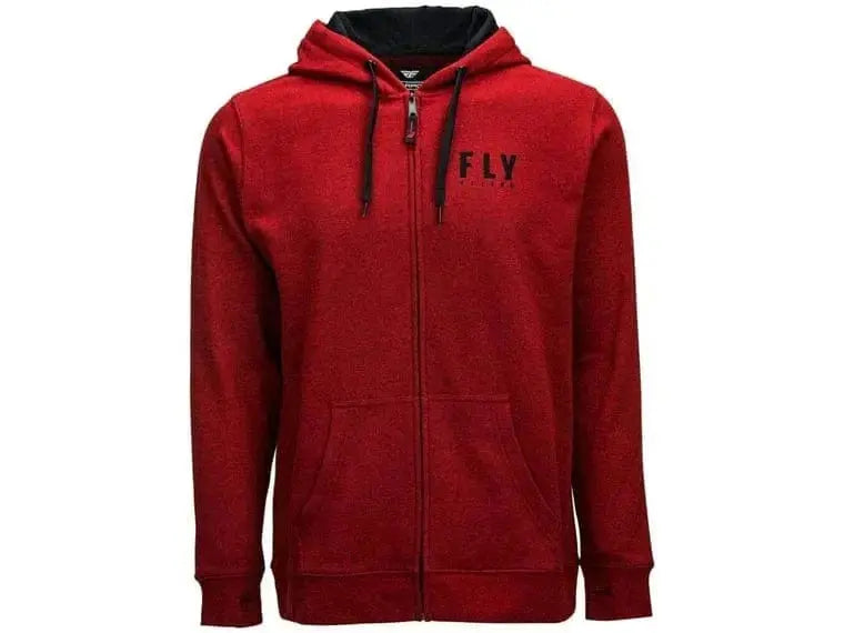 Hoodie Fly Racing Logo Zip Up Red