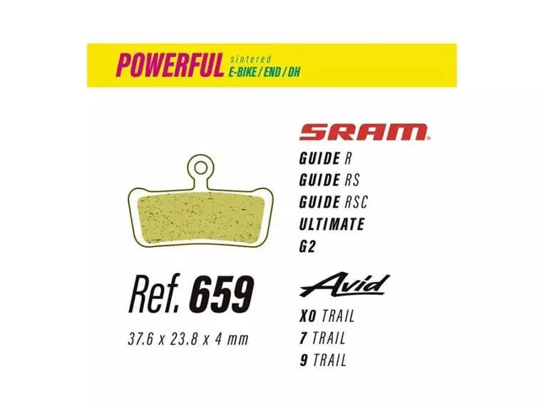 Pastilla De Freno Less Brakes Powerful 659 Para Sram Guide, Ultimate, G2