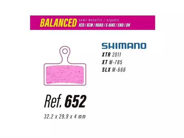 Pastillas Less Brakes Balanced 652 Para Shimano Xtr, Xt, Slx.
