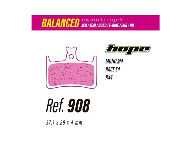 Pastillas Less Brakes Balanced 908 Para Hope E4