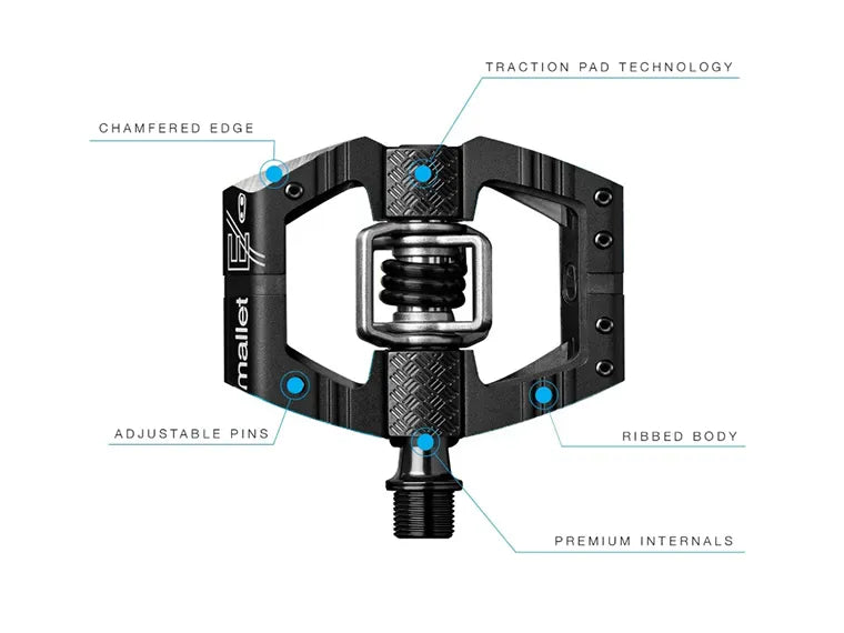 Pedales Crankbrothers Mallet Trallet Black Black