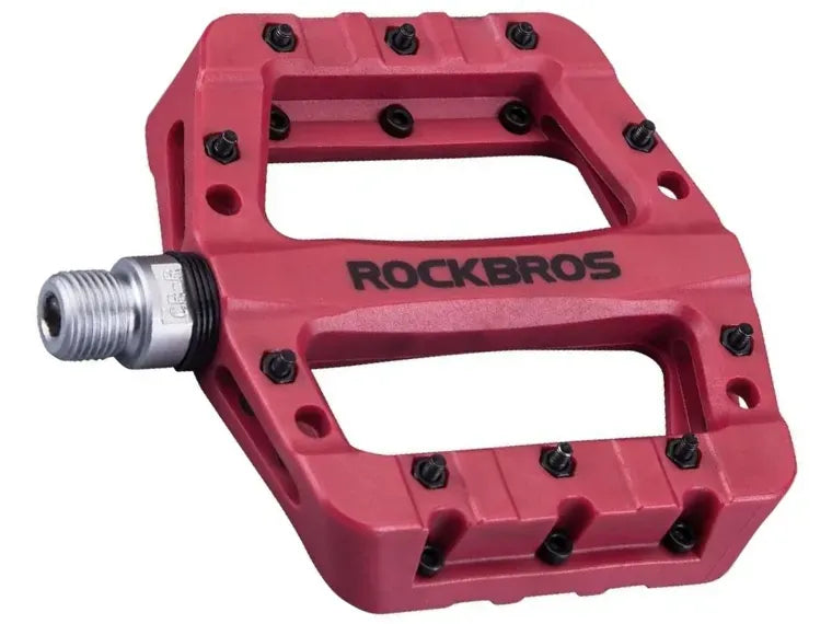 Pedales De Bicicleta Rockbros Resina Rojo