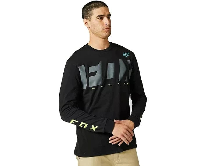 Polera Fox Manga Larga Rkane Premium Negro