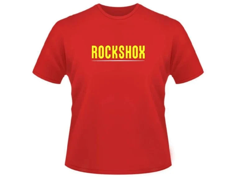 Polera Rockshox Paint Brush Logo Rojo