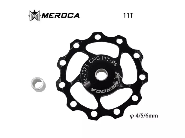 Roldana Aluminio 11T Black