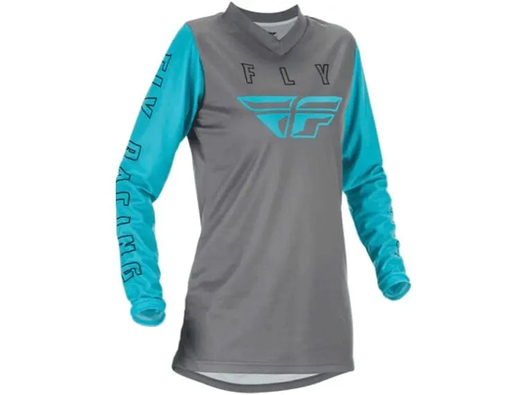 TRICOTA FLY RACING WOMEN'S F-16 JERSEY GREY/BLUE MD Fly Racing Mtb