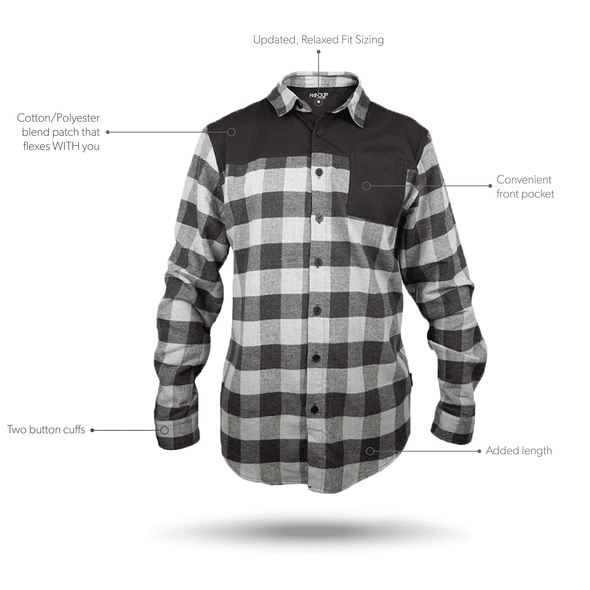 Camisa Handup Flextop Grey Black Xs