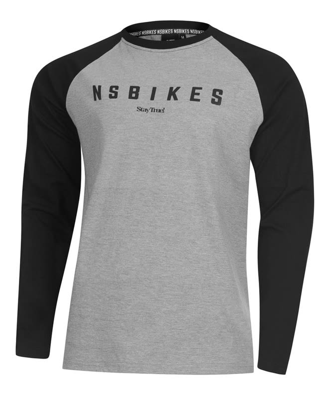 Polera Ns-Bikes Manga Larga Classic Gray Black