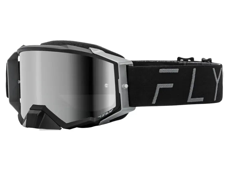 Antiparra Fly Racing Zone Pro Gris/Negro Con Lente Espejo Negro/Humo