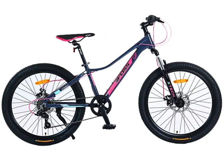 Bicicleta Foss 24 niña C Disco 7 Vel. Gris Fucsia 24