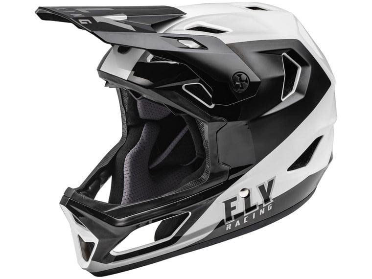 CASCO FLY RACING RAYCE HELMET WHITE BLACK MD