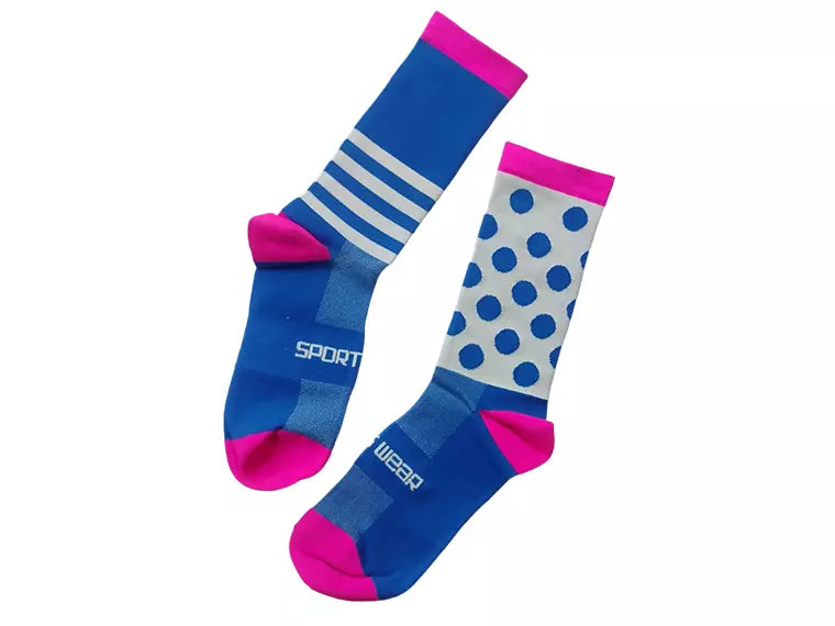 Calceta Pink/White/Blue Puntos