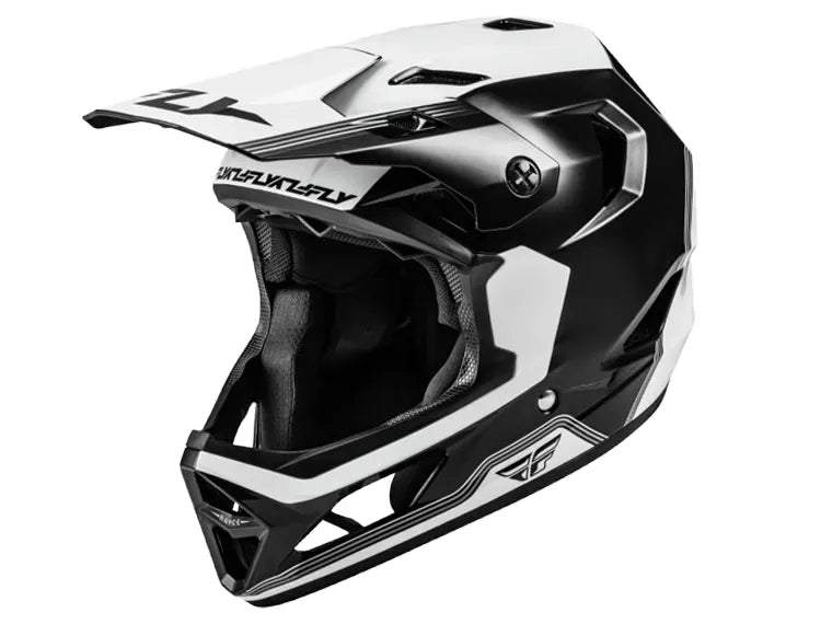 Casco Fly Racing Rayce Repeat Negro Blanco Talla S.