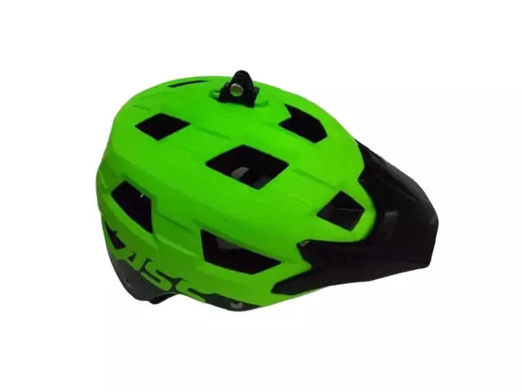 Casco Foss Enduro Con Soporte Para Cámara Verde / Negro 
