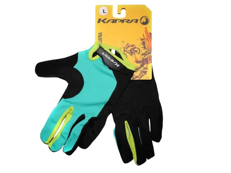 Guante Kapra Full Finger Cyan/Yellow