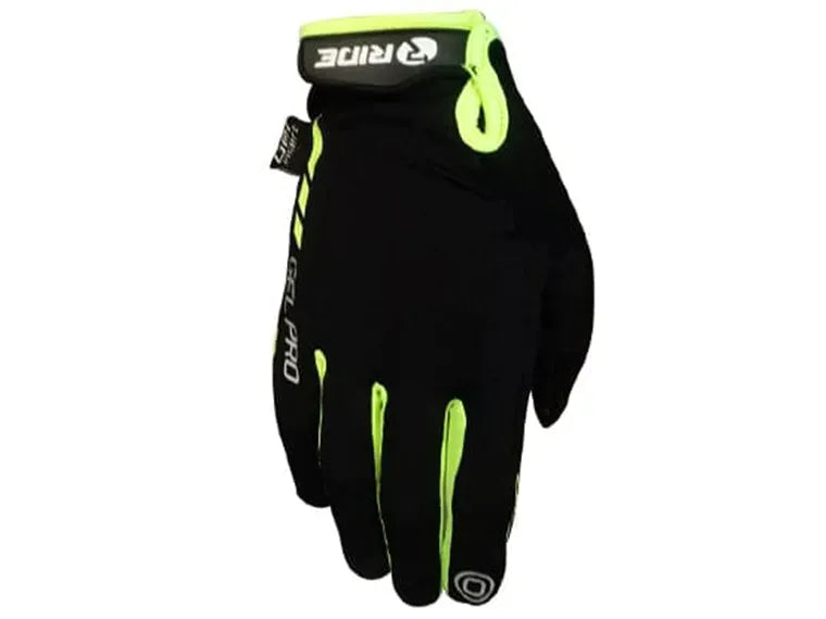 Guante Ride Largo Touch Negro-Lime M