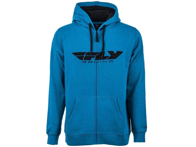 HOODIE FLY RACING CORPORATE ZIP UP HOODIE BLUE/BLACK