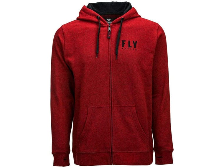 HOODIE FLY RACING LOGO ZIP UP HOODIE RED