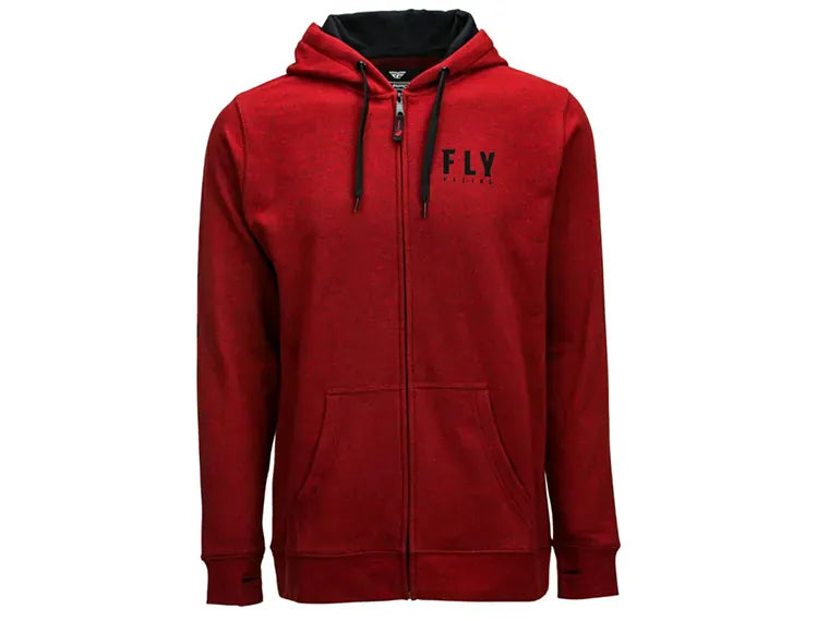 Hoodie Fly Racing Logo Zip Up Red