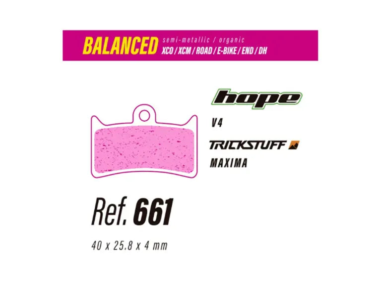 Pastilla De Freno Less Brakes Balanced 661 Para Hope V4