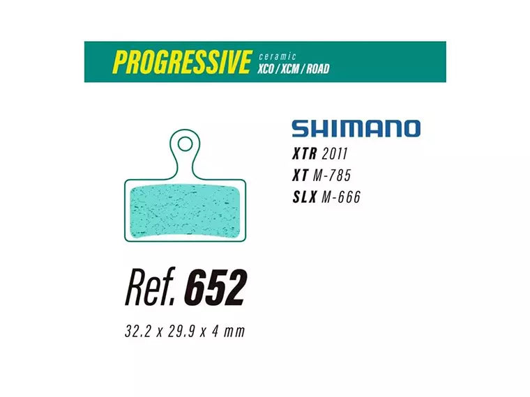 Pastilla De Freno Less Brakes Progressive 652 Para Shimano Xtr, Xt, Slx