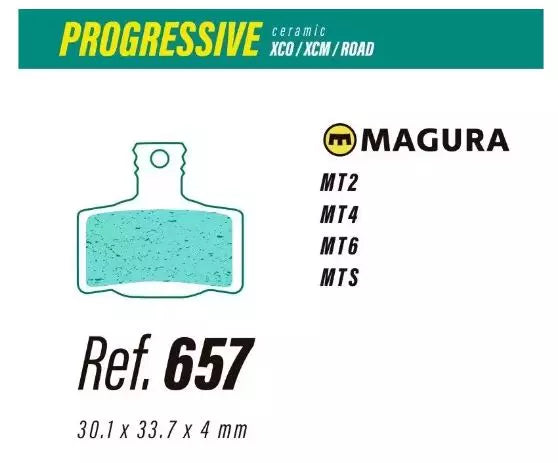 Pastilla De Freno Less Brakes Progressive 657 Para Magura Mt2, Mt4, Mt6, Mt Sport