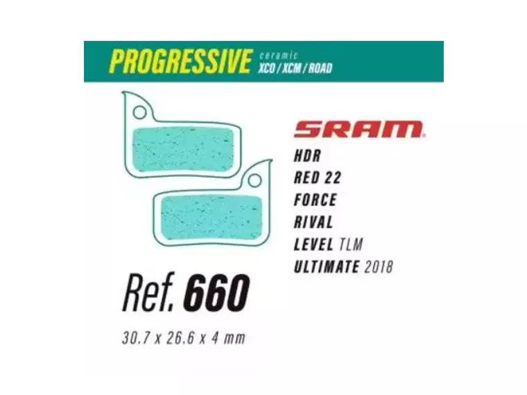 Pastilla De Freno Less Brakes Progressive 660 Para Sram Hdr-Red22-Force-Rival-Level-Ulti