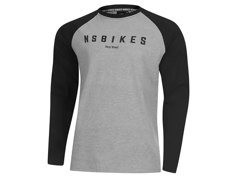 Polera Ns-Bikes Manga Larga Classic Gray Black